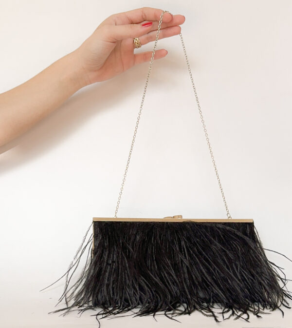 BCBGMAXAZRIA Ostrich Feather Bag - Image 5